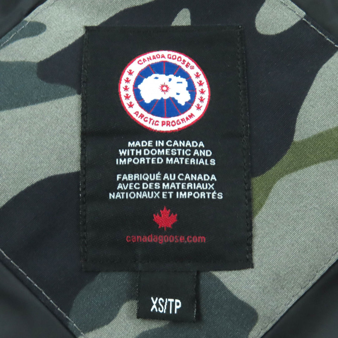 極美△CANADA GOOSE カナダグース 5806LP GABRIOLA PARKA カナダグースジャパン ロゴワッペン フード付 カモフラ ダウンコート XS 正規品