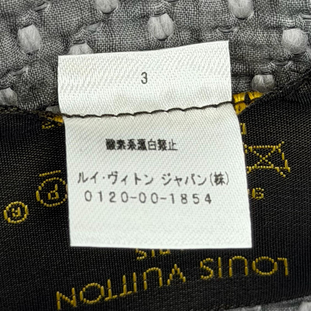 美品◇LOUIS VUITTON ルイヴィトン M74742 エシャルプ ロゴマニア ウール シルク モノグラム フリンジ付き マフラー グリペルル 正規品