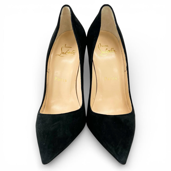 極美品▲Christian Louboutin クリスチャンルブタン SO KATE 120 スウェードレザー パンプス ブラック 35 箱・保存袋付 伊製 レディース