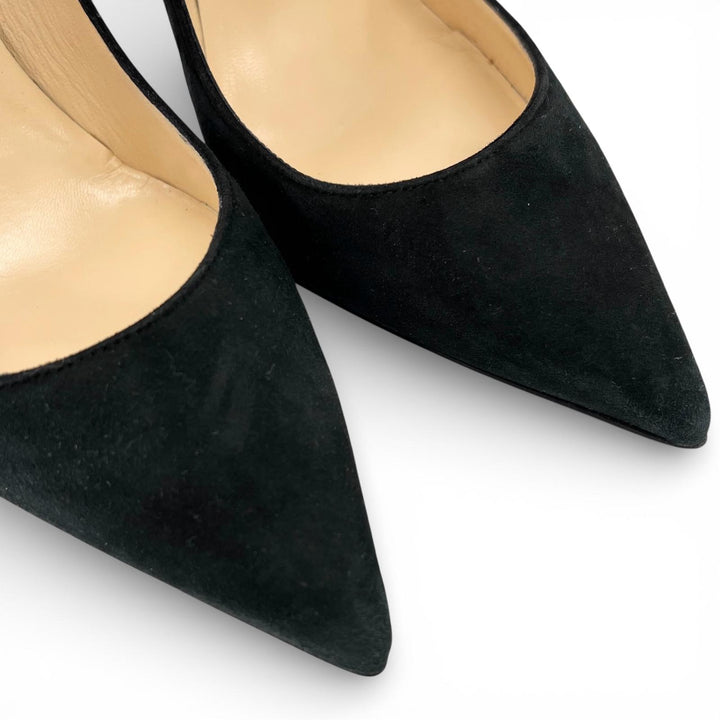極美品▲Christian Louboutin クリスチャンルブタン SO KATE 120 スウェードレザー パンプス ブラック 35 箱・保存袋付 伊製 レディース