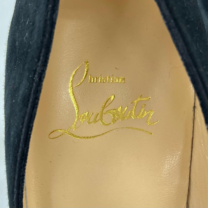 極美品▲Christian Louboutin クリスチャンルブタン SO KATE 120 スウェードレザー パンプス ブラック 35 箱・保存袋付 伊製 レディース