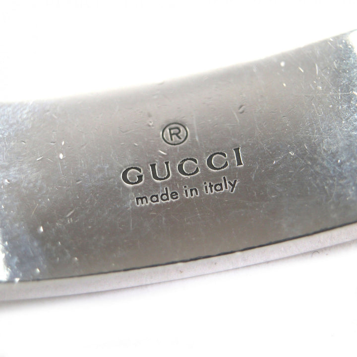 良品▼GUCCI グッチ AG925 GG＆BEE エングレービング ブレスレット シルバー 17 イタリア製 重量37.0g メンズ レディース アクセサリー