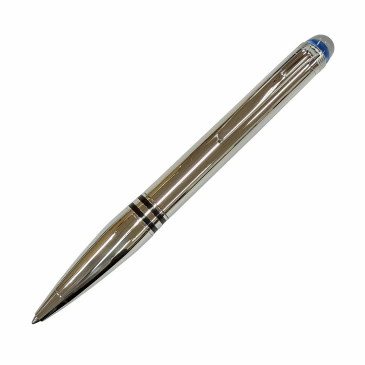 美品◇MONTBLANC モンブラン スターウォーカー メタル ブルードーム 新型 ツイスト式 ボールペン シルバー ドイツ製 メンズ 筆記確認済み
