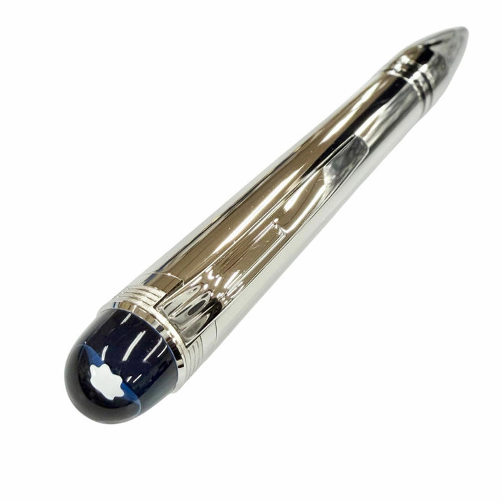 美品◇MONTBLANC モンブラン スターウォーカー メタル ブルードーム 新型 ツイスト式 ボールペン シルバー ドイツ製 メンズ 筆記確認済み