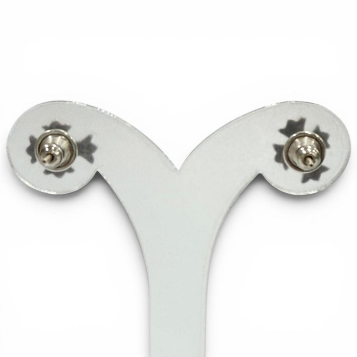 美品▼CHROME HEARTS クロムハーツ No2 CH CRS FAT CHクロス ファット スタッド 925 2個セット ピアス シルバー 重量1.7g 保存袋付き