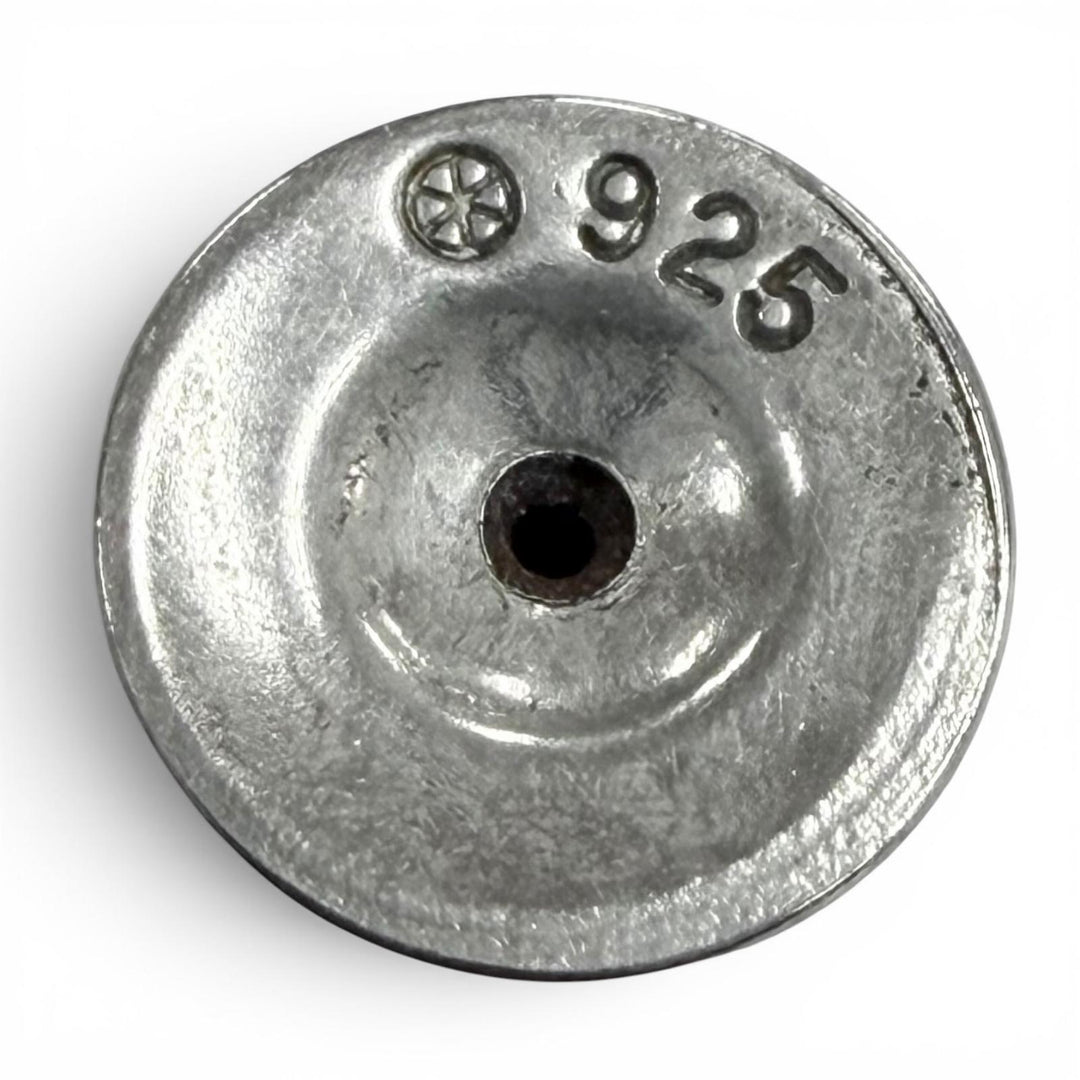 美品▼CHROME HEARTS クロムハーツ No2 CH CRS FAT CHクロス ファット スタッド 925 2個セット ピアス シルバー 重量1.7g 保存袋付き