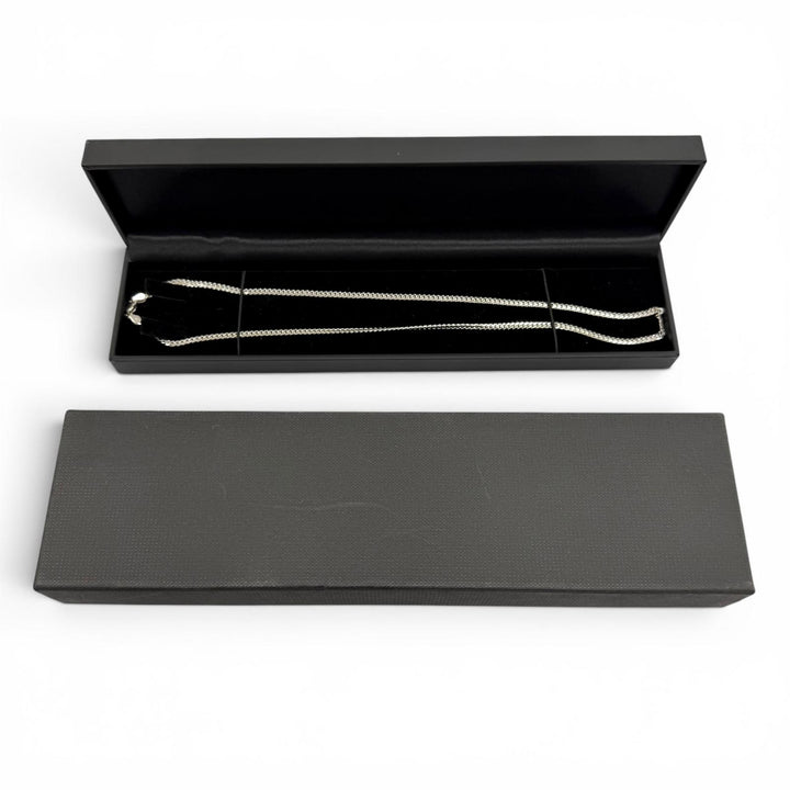 極美品◇AVALANCHE アヴァランチ マイアミ 10K 幅3.2mm 全長50.6cm チェーンネックレス ホワイトゴールド 重量15.53g 箱・ケース付き