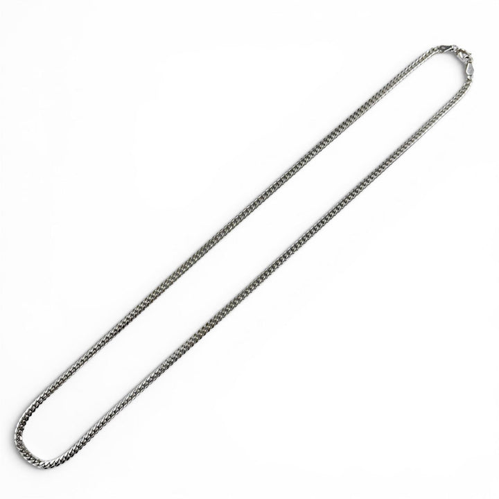 極美品◇AVALANCHE アヴァランチ マイアミ 10K 幅3.2mm 全長50.6cm チェーンネックレス ホワイトゴールド 重量15.53g 箱・ケース付き