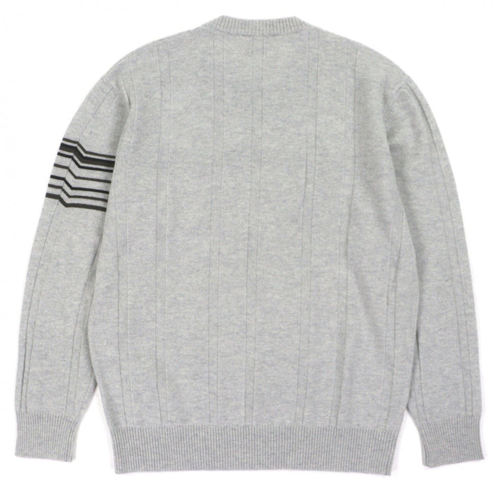 極美品▼HERMES エルメス 24AW 467210HA ウール カシミヤ クルーネック プルオーバー ニットセーター グレー S イタリア製 正規品 メンズ