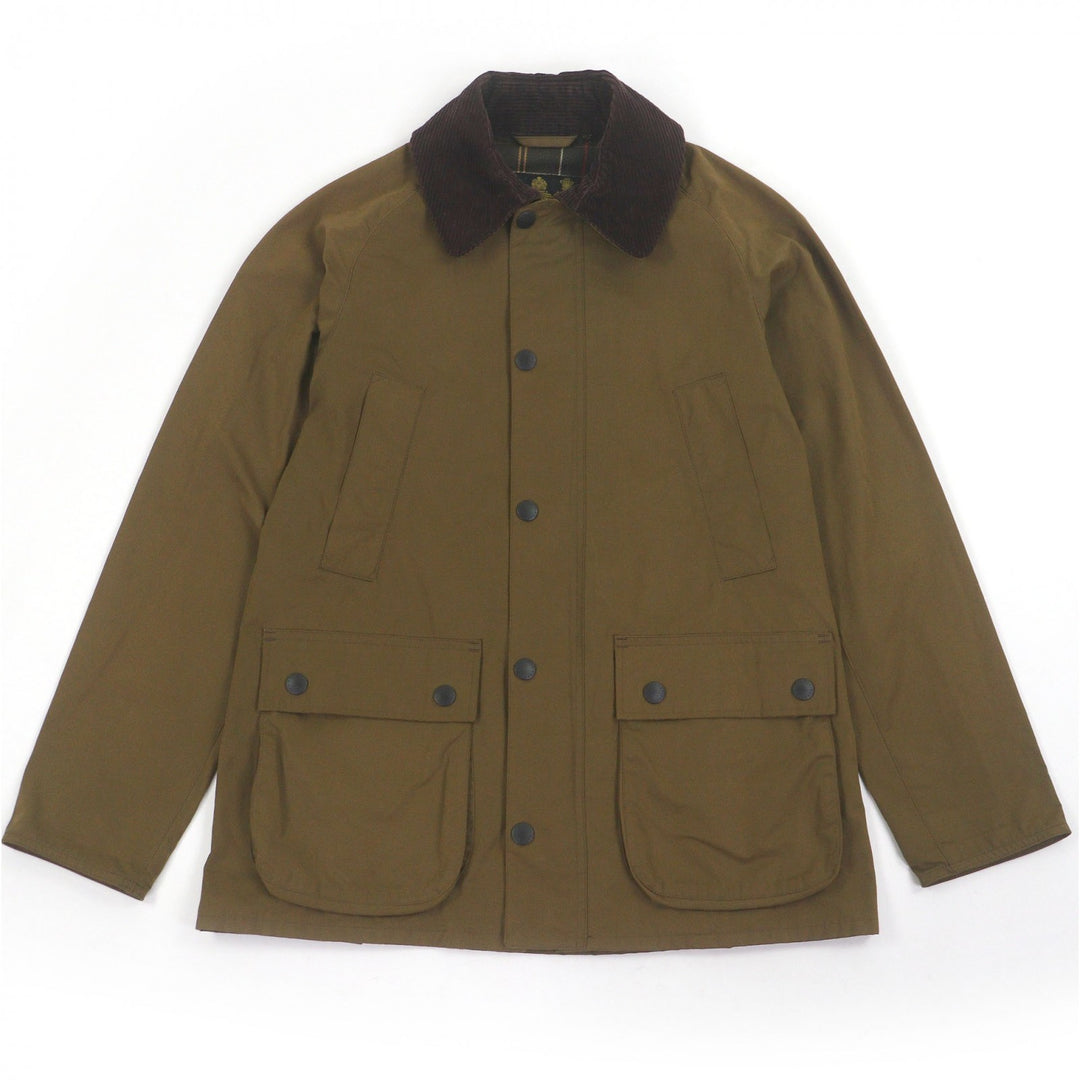 極美品□Barbour バブアー 2001121 BEDALE SL PEACHED 襟コーデュロイ ノンオイルドジャケット カバーオール カーキ 36 正規品 メンズ