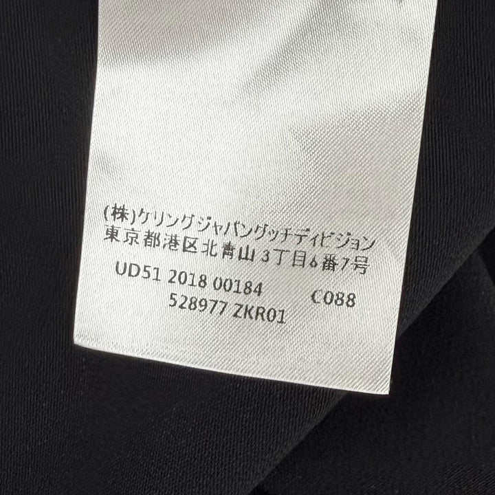 美品★GUCCI グッチ 528977 シェリーライン クルーネック 半袖 ミニ丈 ジャージー ワンピース ブラック 38 イタリア製 正規品 レディース