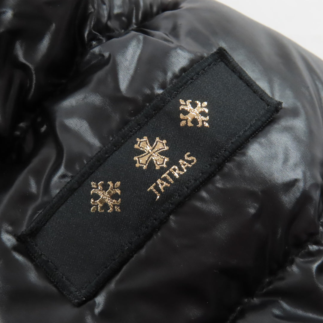極美品△TATRAS タトラス 23AW LTAT23A4693-D BABILA バビラ ロゴワッペン フード付き ダウンコート ブラック 04 正規品 レディース