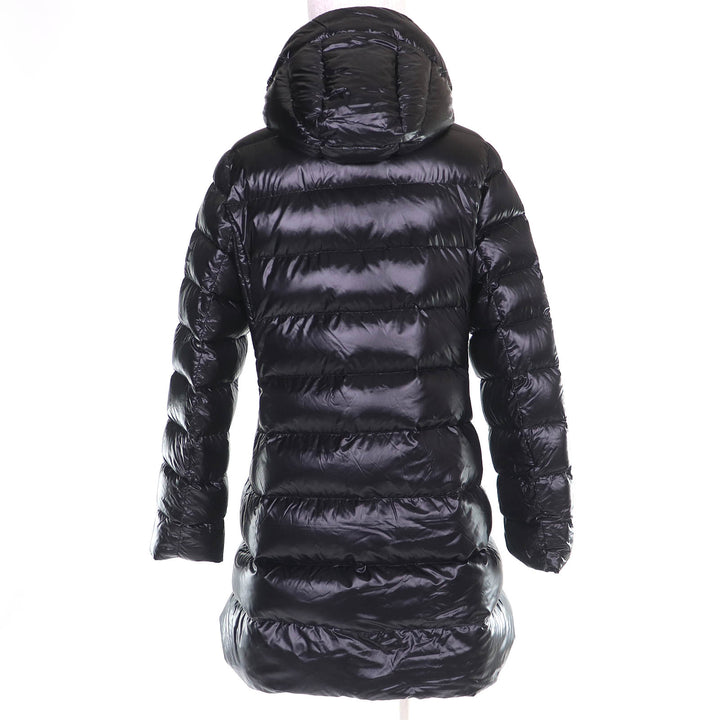 極美品△TATRAS タトラス 23AW LTAT23A4693-D BABILA バビラ ロゴワッペン フード付き ダウンコート ブラック 04 正規品 レディース