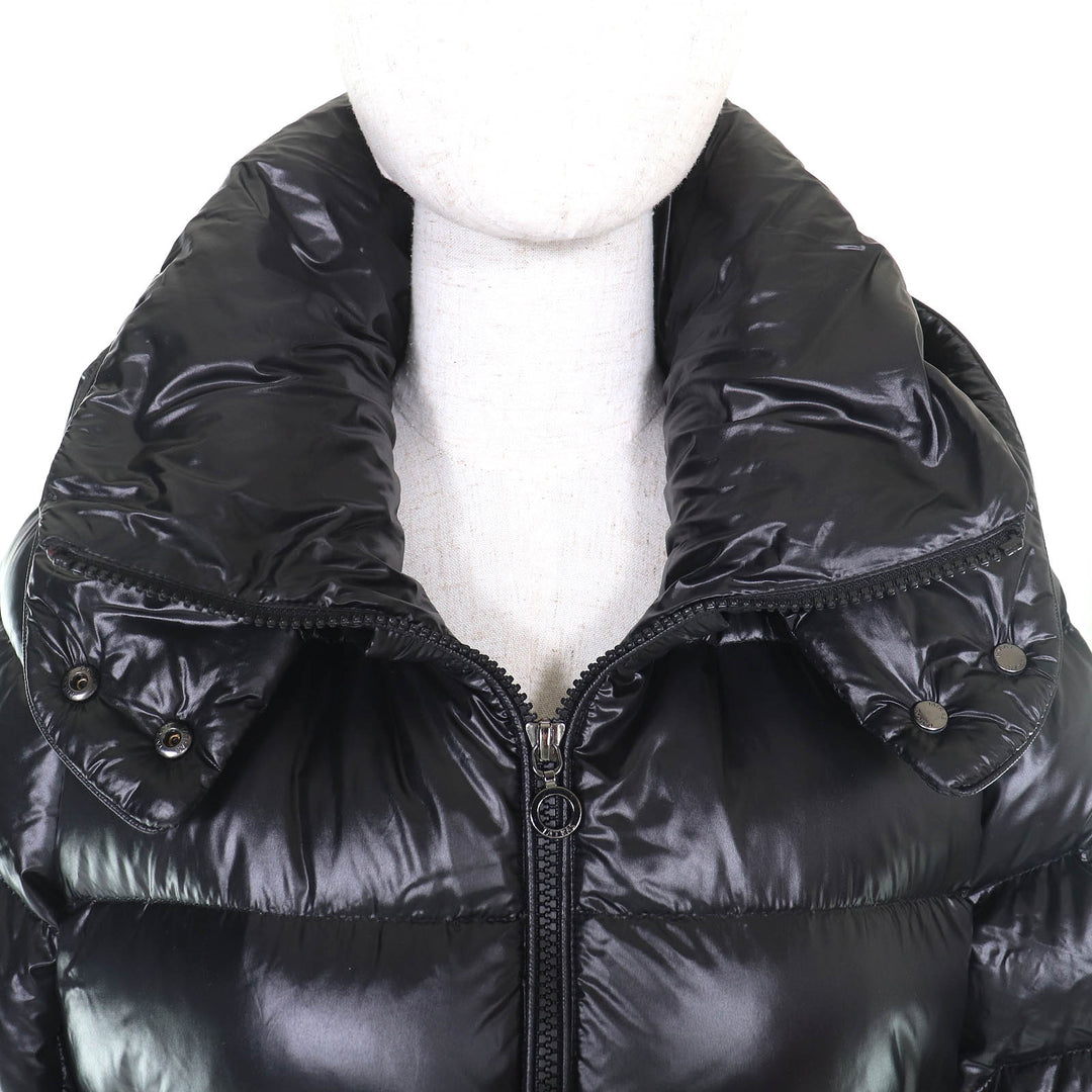 極美品△TATRAS タトラス 23AW LTAT23A4693-D BABILA バビラ ロゴワッペン フード付き ダウンコート ブラック 04 正規品 レディース