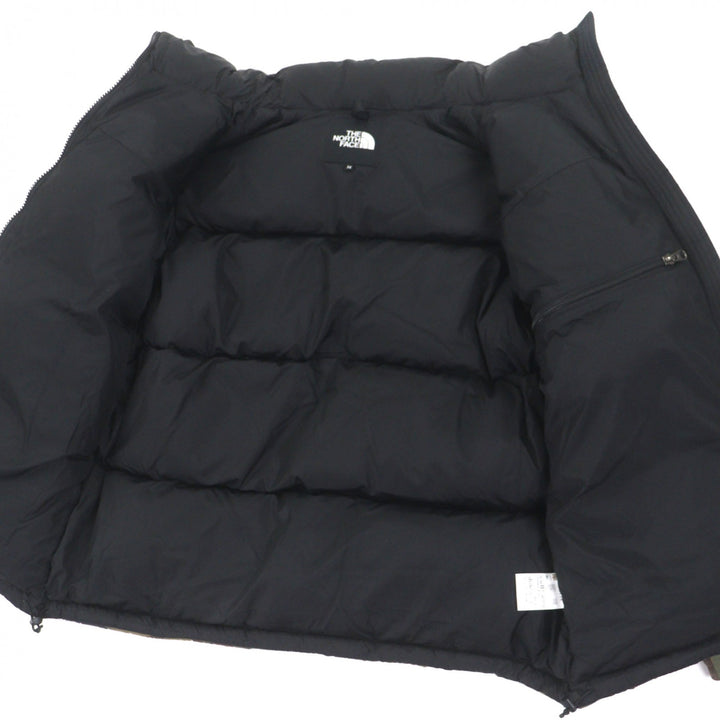 極美品▼ザ・ノースフェイス ND92336 Novelty Nuptse Jacket カモフラ柄 フード入 ロゴ刺繍 ポケッタブル仕様 ダウンジャケット M 正規品