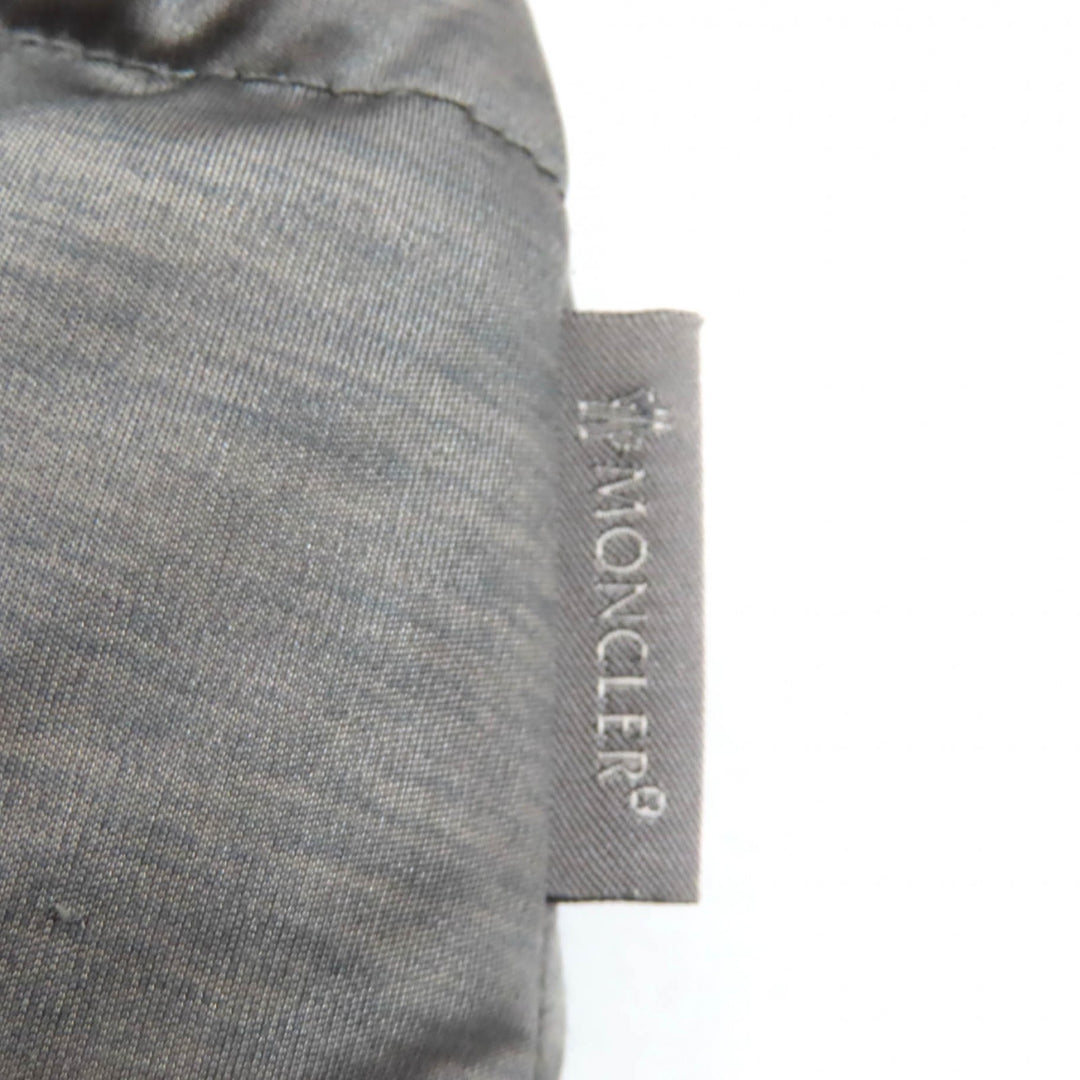 美品★MONCLER モンクレール 220934599500 JERSEY ジェルジー フード・ロゴZIP付 ダウンジャケット グレー 00 正規品 レディース