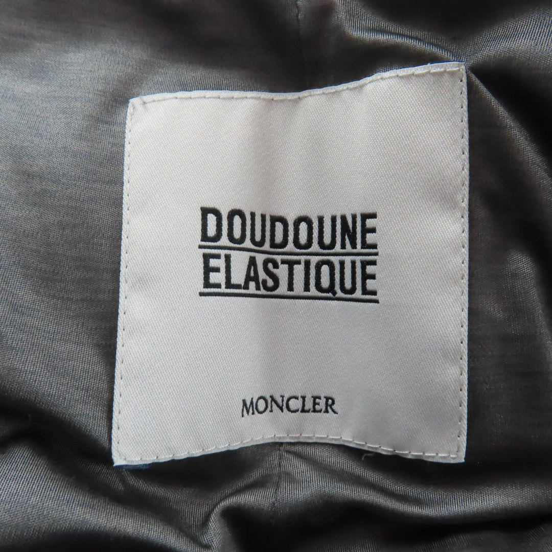 美品★MONCLER モンクレール 220934599500 JERSEY ジェルジー フード・ロゴZIP付 ダウンジャケット グレー 00 正規品 レディース