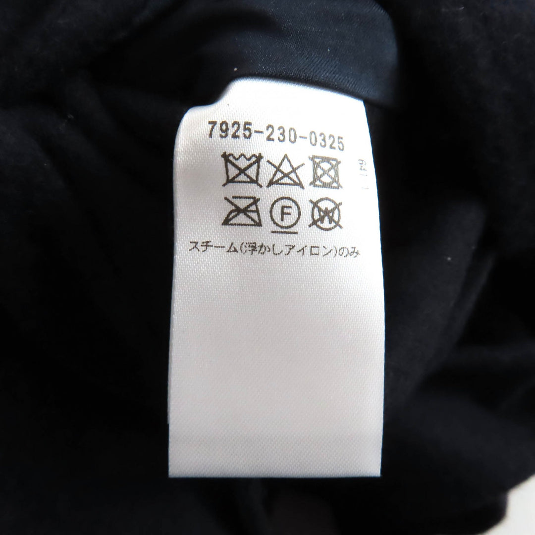 極美品★BLAMINK ブラミンク 7925-230-0325 ウール100％ ダブルフェイス ショートスリーブコート ネイビー 36 日本製 正規品 レディース
