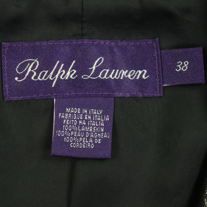 極美品▼RALPH LAURENPURPLE LABEL ラルフローレンパープルレーベル 牛革 カーフスキン シングルジャケット テーラード 38 正規品 メンズ