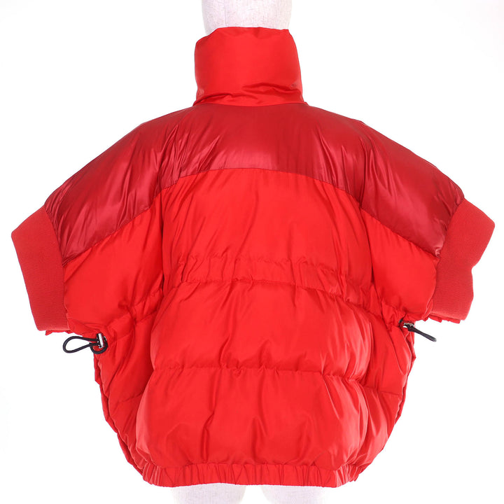 極美品△Sacai サカイ 21AW 21-05755 Padded jacket ショートスリーブ ダブルジップ 中綿 ジャケット レッド 2 正規品 レディース