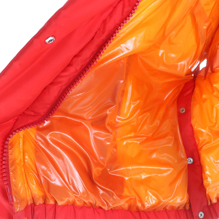 極美品△Sacai サカイ 21AW 21-05755 Padded jacket ショートスリーブ ダブルジップ 中綿 ジャケット レッド 2 正規品 レディース