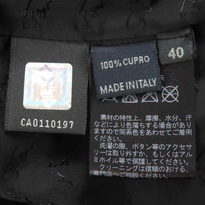 極美品△FENDI フェンディ クロコダイルベルト付き ミンクファー ショート ジャケット ブラック 40 ハンガー・ガーメント付 伊製 正規品