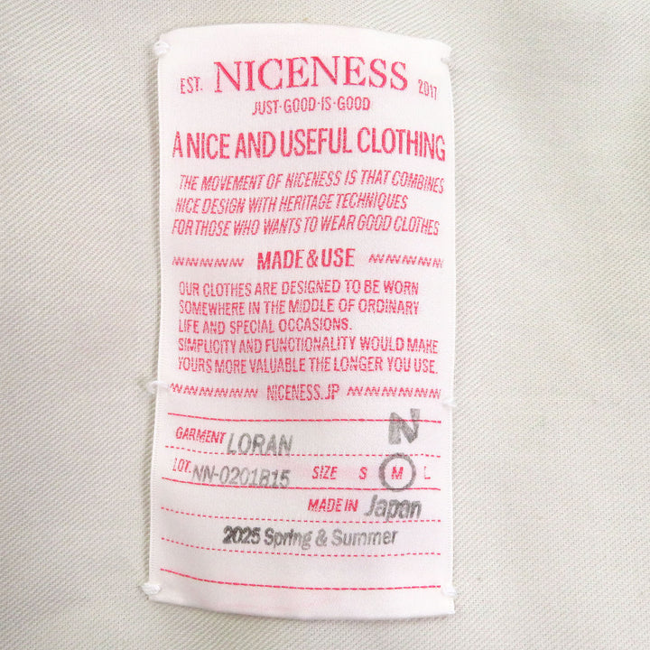 極美品□ナイスネス 25SS NN-0201B15 LORAN Herringbone Hunting Jacket ヘリンボーン レザー使い ハンティングジャケット M 日本製