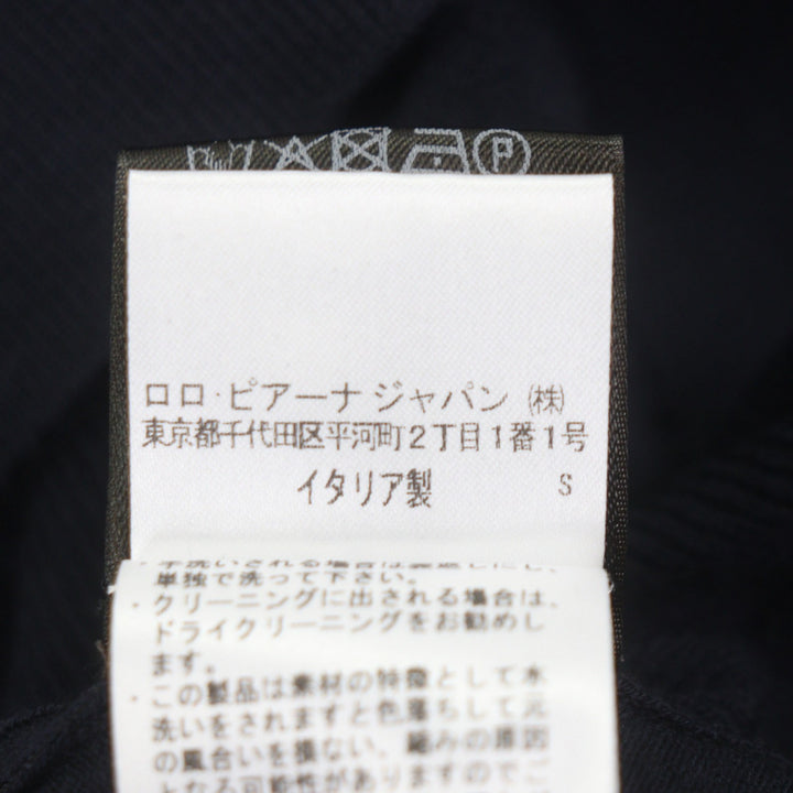 極美品▼Loro Piana ロロピアーナ FAL2387 ウール93% クルーネック プルオーバー ニットセーター ネイビー S イタリア製 正規品 メンズ