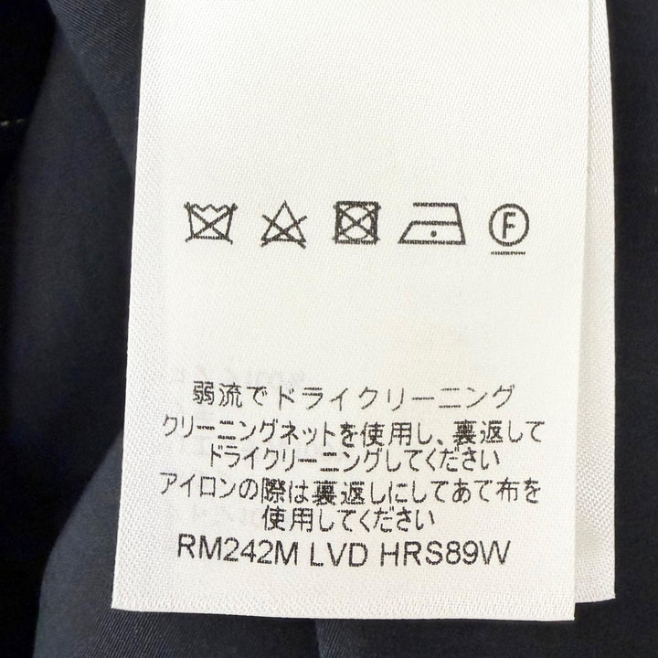 美品□LOUIS VUITTON ルイヴィトン 24AW コットン LVロゴワッペン ショートスリーブ 半袖シャツ 黒 4L/希少サイズ イタリア製 正規品