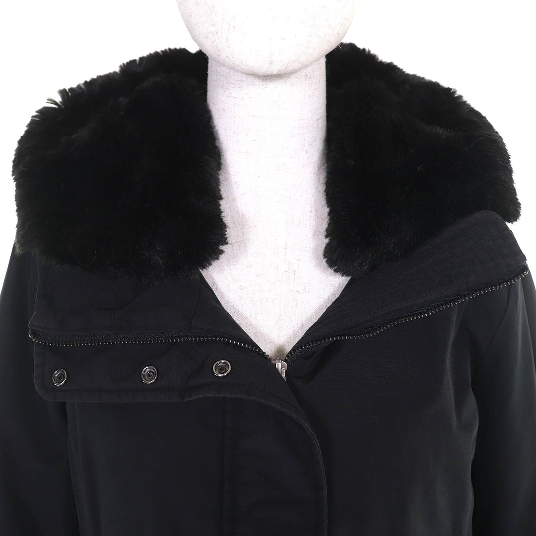 美品△WOOLRICH ウールリッチ WWOU0724FR UT0001 BOULDER FAUX FUR PARKA ボルダー エコファー付き フーテッド ダウンジャケット 黒 M