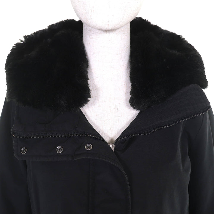 美品△WOOLRICH ウールリッチ WWOU0724FR UT0001 BOULDER FAUX FUR PARKA ボルダー エコファー付き フーテッド ダウンジャケット 黒 M