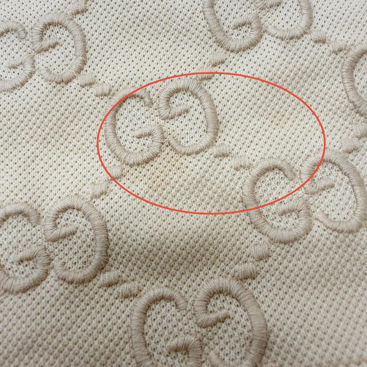 美品□GUCCI グッチ 753572 ウェブストライプ GGコットンピケ 半袖ポロシャツ カットソー アイボリー XS イタリア製 正規品 メンズ