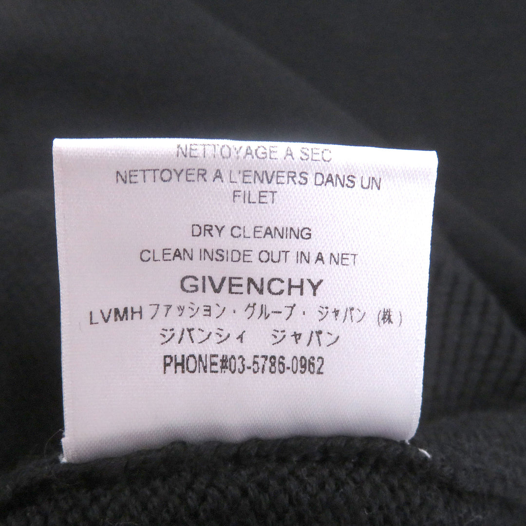 美品□GIVENCHY ジバンシィ BM900G400M ウール100％ ロングスリーブ ロゴニット セーター ブラック ホワイト S 正規品 メンズオススメ◎