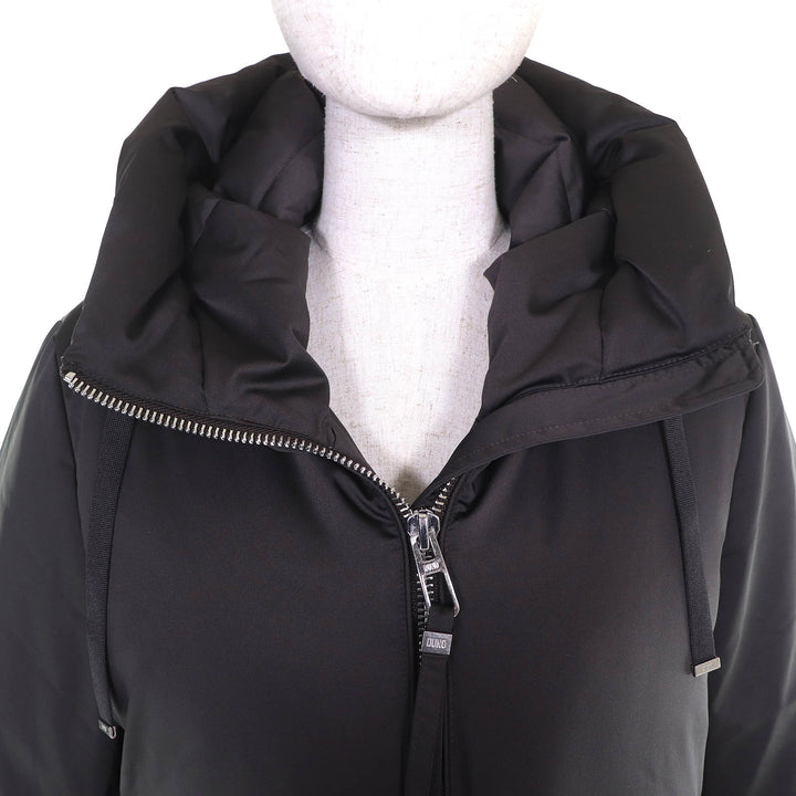 極美品△DUNO デュノ TALIA M MESTRE タリア フード付き ジップアップ ダウンコート ダークグレー系 42 正規品 レディース オススメ◎