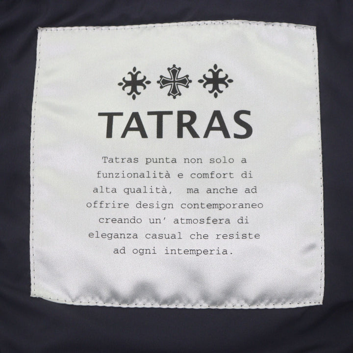 美品▼TATRAS タトラス MTA4SH4193 ウール カシミヤ ロゴワッペン・ファー付き フーデッド WZIPUP ダウンジャケット 2 正規品 メンズ