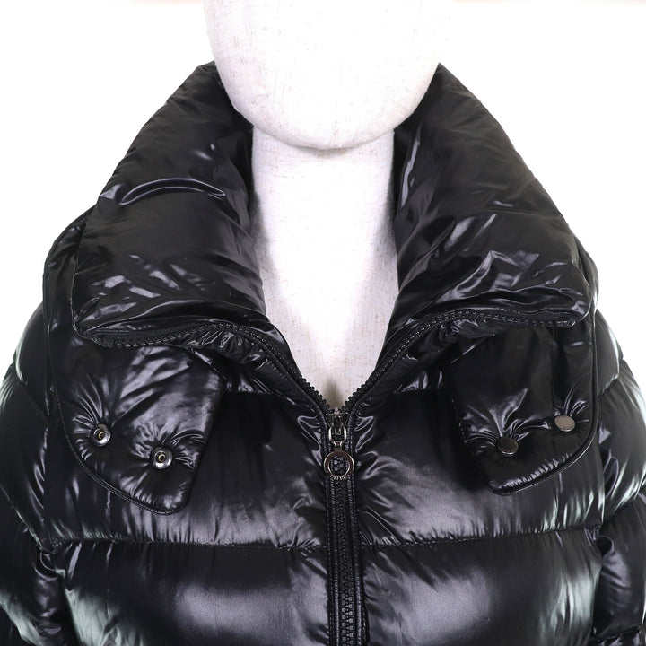 極美品△TATRAS タトラス 23AW LTAT23A4693-D BABILA バビラ ロゴワッペン フード付き ダウンコート ブラック 03 正規品 レディース
