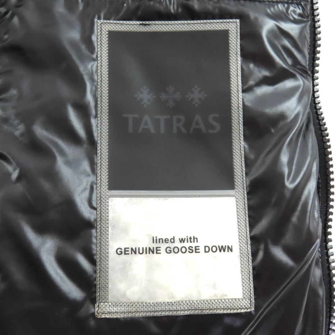 極美品△TATRAS タトラス 23AW LTAT23A4693-D BABILA バビラ ロゴワッペン フード付き ダウンコート ブラック 03 正規品 レディース