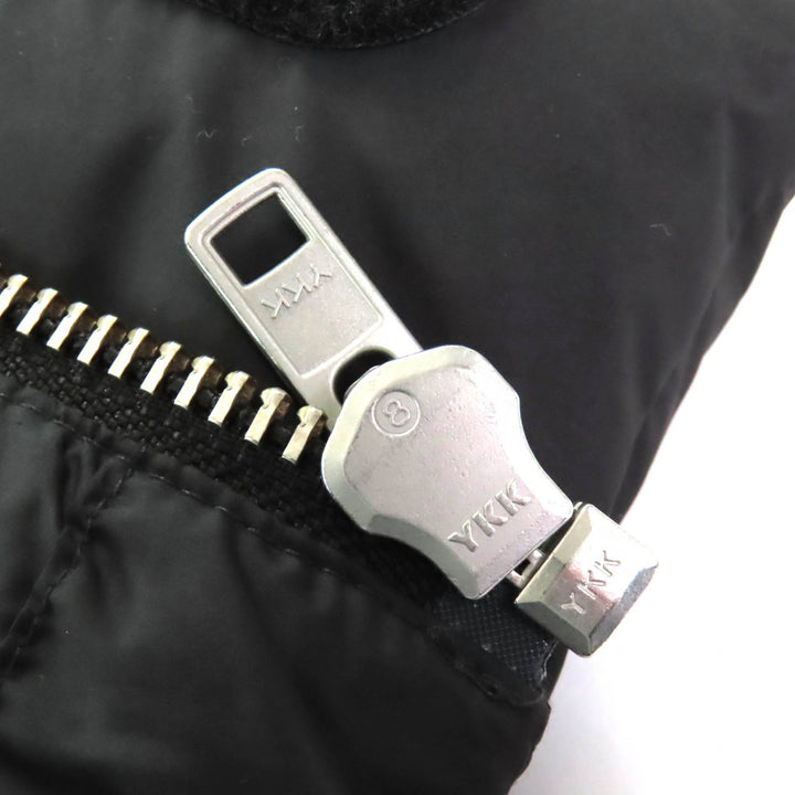 美品△ENTIRE STUDIOS エンタイアスタジオ ES2400 PO047 MML VEST スタンドカラー ジップアップ ショートダウンベスト ブラック S メンズ