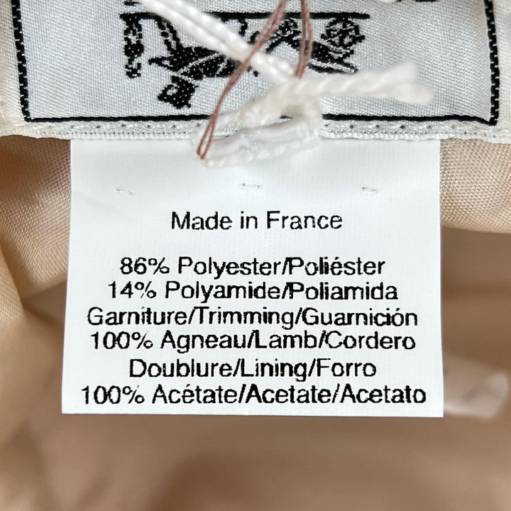 未使用品▲HERMES エルメス Hロゴ刺繍 レザートリム バケットハット 帽子 オレンジ 56 フランス製 正規品 レディース
