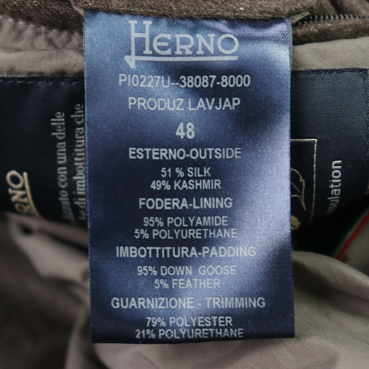 美品○Herno ヘルノ PI0227U PIACENZA社製生地使用 シルク51% カシミア49% 撥水加工 ダウンテーラードジャケット 48 正規品 メンズ