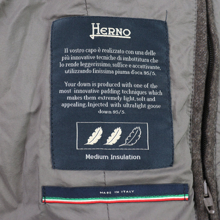 美品○Herno ヘルノ PI0227U PIACENZA社製生地使用 シルク51% カシミア49% 撥水加工 ダウンテーラードジャケット 48 正規品 メンズ