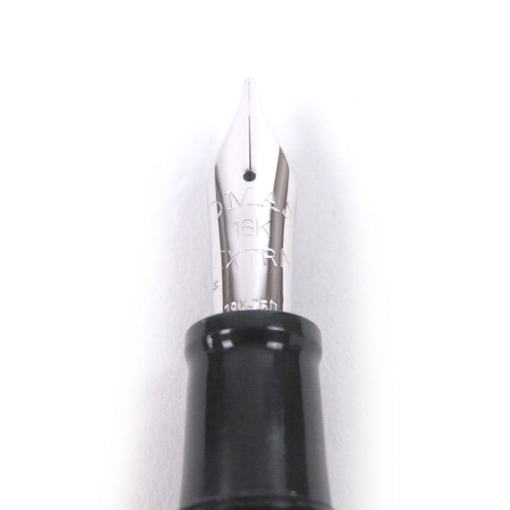美品□OMAS オマス ヴィンテージ SV925 ペン先18K Mニブ 創設75周年記念 2000年 0130/1500 ドクターペン 万年筆 シルバー ブラック