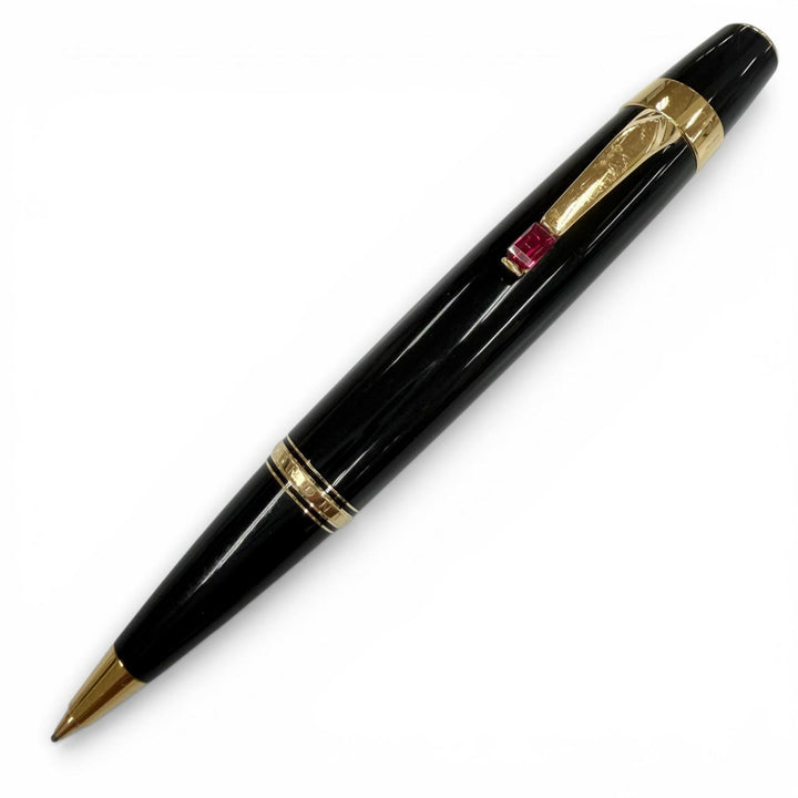 良品▼MONTBLANC モンブラン ボエム レッドジェムストーン ホワイトスター ツイスト式 シャープペンシル ブラック ゴールド ドイツ製