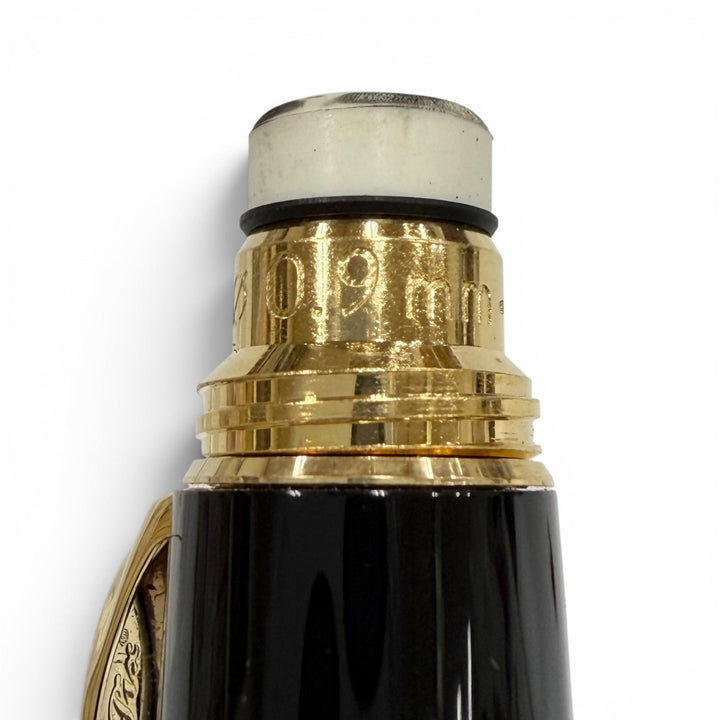 良品▼MONTBLANC モンブラン ボエム レッドジェムストーン ホワイトスター ツイスト式 シャープペンシル ブラック ゴールド ドイツ製