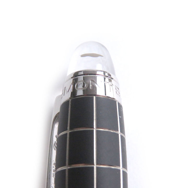 極美品□MONTBLANC モンブラン スターウォーカー ペン先14K Mニブ メタルラバー ウィンドウペン 万年筆 ブラック シルバー ドイツ製