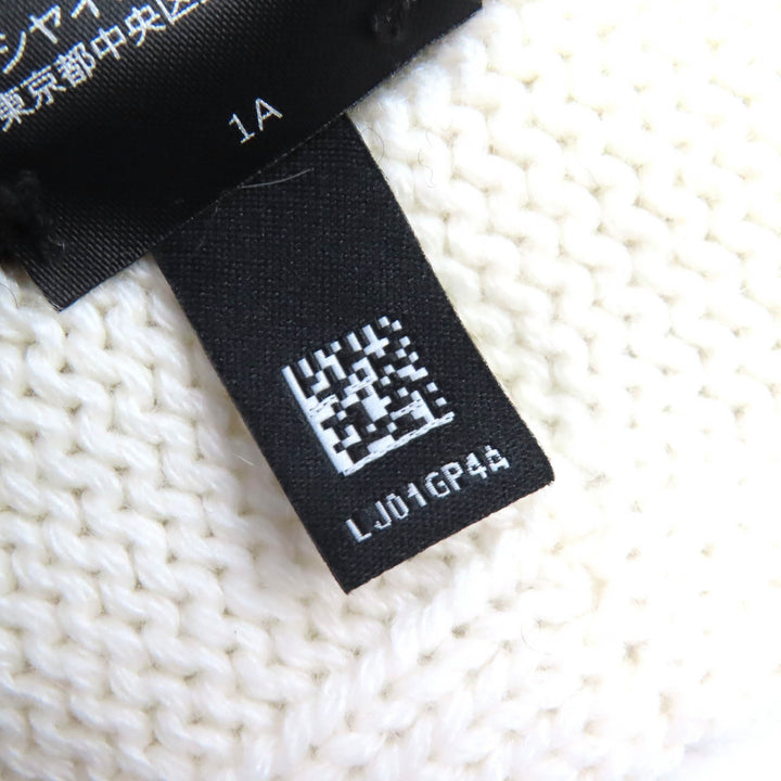 未使用品△CHANEL シャネル AAB112 カシミヤ100% ココマーク ニット帽 ニットキャップ ホワイト ブラック 箱付 英国製 正規品 レディース