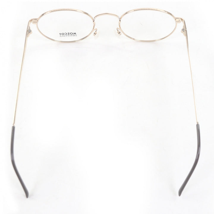 極美品□MOSCOT モスコット DOV ドーブ ラウンドフレーム メガネ 眼鏡 アイウェア ゴールド 48□21-145 デモレンズ ケース付き メンズ