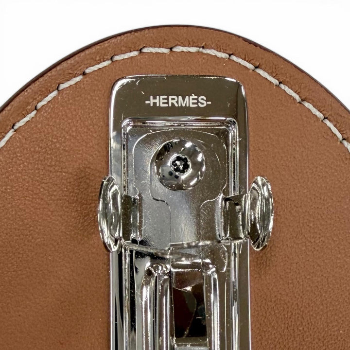 極美品◇HERMES エルメス エヴリン GM ゴールド Hロゴ 現行品 バレッタ ヘアアクセサリー 箱付き フランス製 レディース 定価138600円