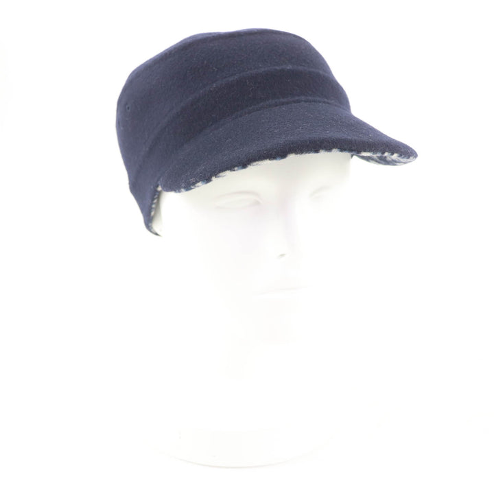 美品★Christian Dior クリスチャンディオール 21DCH918I100 ウール シルク混 オブリーク キャスケット ネイビー 58 イタリア製 正規品