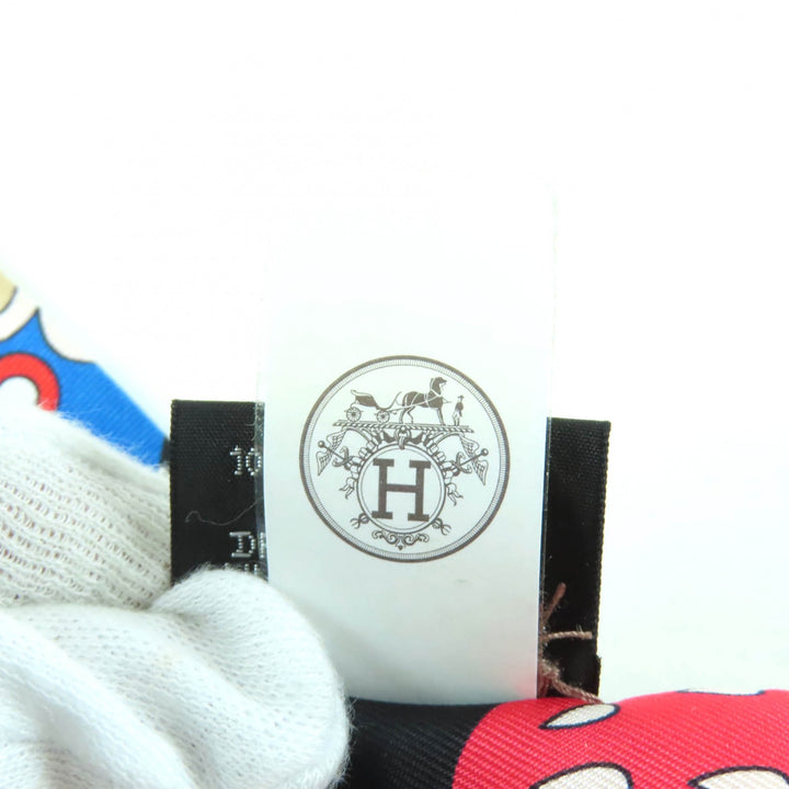 未使用品★HERMES エルメス La Patisserie Francaise シルク100% NOIR/BLANC/BLEU ツイリー チャームズ スカーフ 箱付き 仏製 レディース
